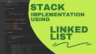 Implementing Stack using Single Linked List C Programming