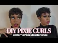 DIY PIXIE CURLS At Home Pixie Maintenance for Beginners Betty Boop Curls Pixie Cut Curl Tutorial