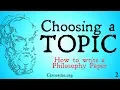 Download Lagu How to Choose a Paper Topic in Philosophy (How to Write a Philosophy Paper)