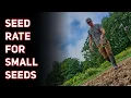 What is the best spreader setting for small seeds