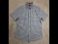 ST JOHNS BAY Men s Button Up Shirt Medium Short Sleeve White Blue Check 154