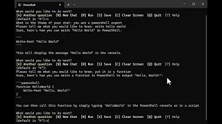 PowerShell Conversational GPT
