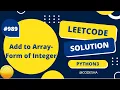 LC989 Add to Array-Form of Integer
