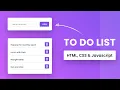 To Do List With Javascript Step by Step Javascript Project
