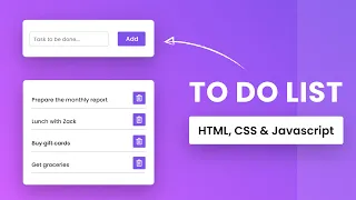 To Do List With Javascript Step by Step Javascript Project