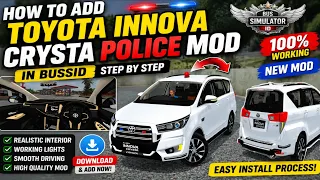 how to add toyota innova crysta police mod in bussid easy install tutorial 2026