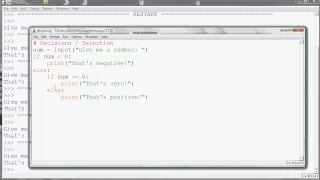 Making Decisions Selection in Python