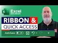 Excel - Ribbon Quick Access Toolbar Groups and Commands
