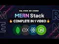 MERN Stack in 1 in 3 hrs All-in-One Tutorial Beginner to Advance Concept Project Code