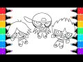 Coloring The Rowdyruff Boys PowerPuff Coloring Pages Draw and Colors