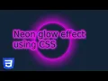 Neon glow effect using pure CSS
