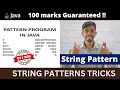 Patterns in Java String Patterns in Java ICSE Computer Looping in Java ICSE Patterns in Java
