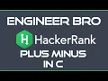 Plus Minus HackerRank problem solutions