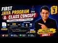 First Java Program Class Concept in Java Hello World Program Java with DS Series