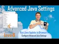 Oracle Java - Advanced Java Settings