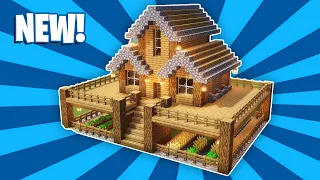 Minecraft House Tutorial Large Wooden Survival House How to Build