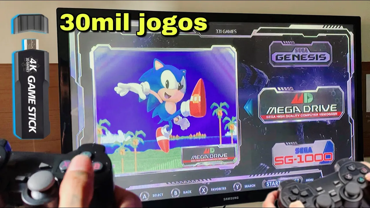 Game Stick GD10 Do Aliexpress - Mostrando Os Jogos Instalados