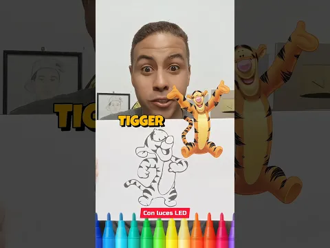 PINTANDO A TIGGER (Winnie Pooh) CON LUCES LED