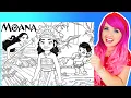 Coloring Moana Disney Coloring Pages Prismacolor Markers Pencils