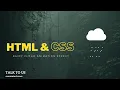 Html CSS Rainy Cloud Animation Effects CSS Only