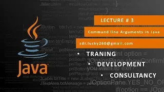 Command line Arguments in Java 3