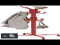 Simple Houseware Standing Coat and Hat Hanger Organizer Rack 12 Hooks Red