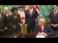 WATCH: US President Trump addresses DRC, Rwanda’s Foreign Ministers after peace agreement in Oval