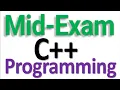 C programming Mid Exam Questions Answers for Freshman Students pre engineering