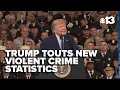 Trump touts new violent crime statistics during visit to New York police academy