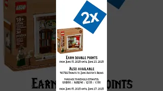 Double Lego Insiders Points available during Promo with LEGO 40766 Tribute to Jane Austen's Books