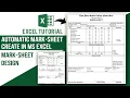 Automatic Marksheet Step by Step in Ms Excel How to Create Automatic Marksheet in Microsoft Excel