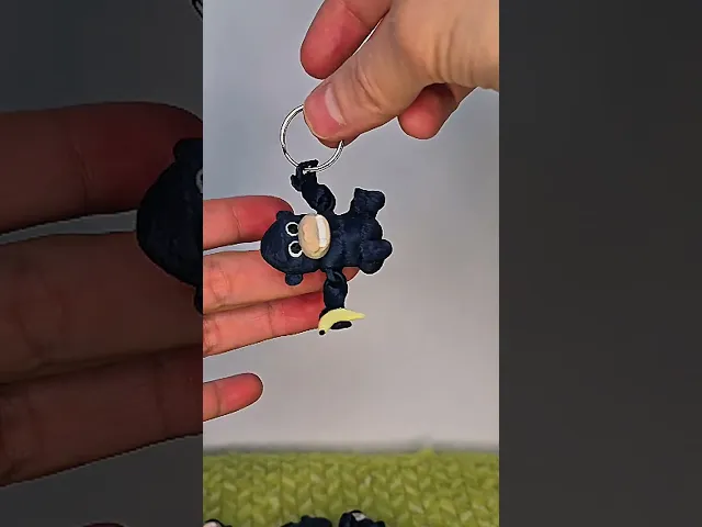 Little Gorilla with Banana box / Articulated Fidget Toy / Keychain Gift video thumbnail