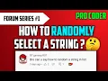 How to Randomly select from a list in Python Random string generator RANDOM MODULE