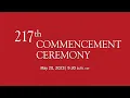 217th Commencement Ceremony