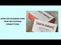 Same Day Business Card Printing for New Connections - Printing Birmingham