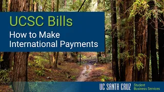 UCSC Bills - How to Make International Payments