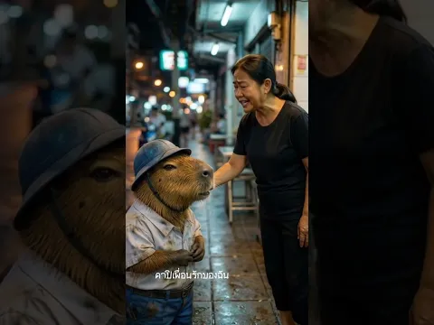 คาปิไปทำงานที่กรุงเทพ  (ตอนที่ 4) #capybara #AI