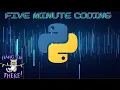 5 Minutes of Python Chatbot Part 4