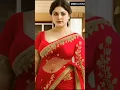 Elegant Beauty in Red Saree | AI Generated Fashion Art