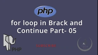 PHP Basic Tutorial Bangla Part 05 for loop in Brack and Continue