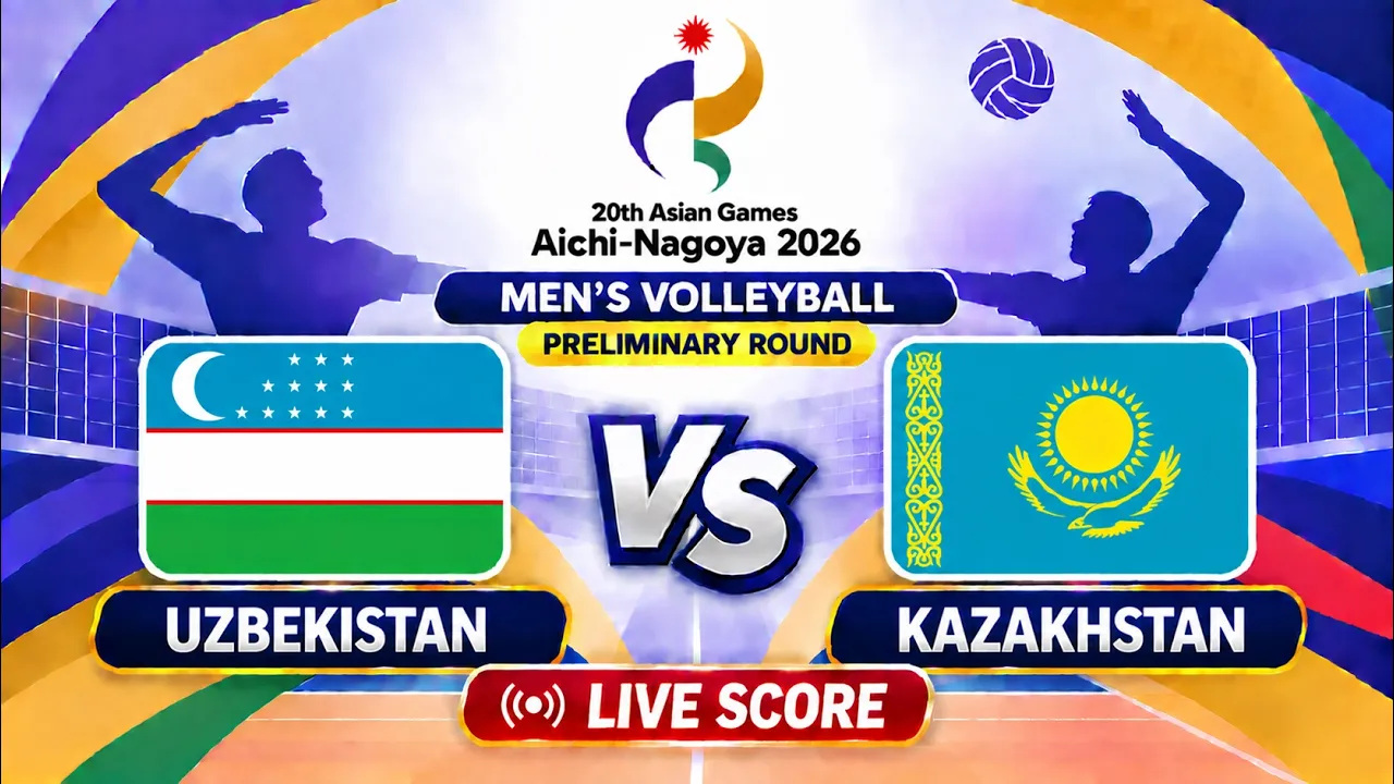 🔴 LIVE | UZBEKISTAN vs KAZAKHSTAN - Asian Games 2026 Men's Volleyball | Livescore Volleyball