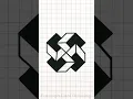 3D Optical Illusion Drawing on Graph Paper