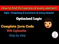How to find frequency of occurrence of each and every element inside given array