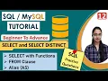 12-SELECT Command in SQL DISTINCT FROM Clause AS - Alias DQL Command Practice Questions