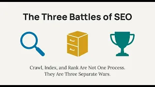 Crawl, Index, Rank: The 3 Battles Most SEOs Don't Know They're Fighting
