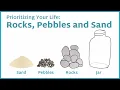 Prioritizing Your Life Rocks Pebbles and Sand