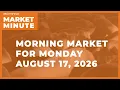 Soybeans were higher overnight Morning Market Minute