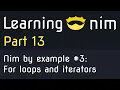 For loops and iterators - Nim by example