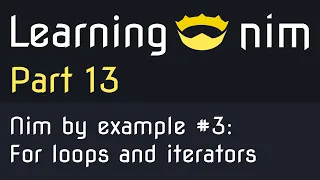 For loops and iterators - Nim by example