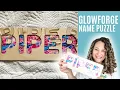 Acrylic and Wood Name Puzzle with Glowforge